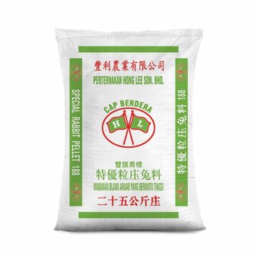 Dedak Makanan Arnab 188 / Rabbit Feed | HL Feedmills | 25Kg