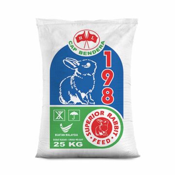 Dedak Makanan Arnab 198 / Rabbit Feed | HL Feedmills | 25Kg