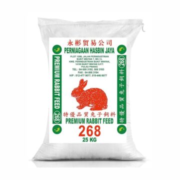 Dedak Makanan Arnab 268 / Rabbit Feed | Hasbin Jaya | 25Kg