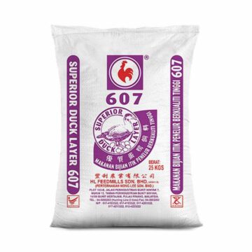 Dedak Makanan Itik Penelur 607 / Layer Duck Feed | HL Feedmills | 25Kg