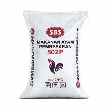 Dedak Makanan Ayam 802P Pembesaran / Broiler Chicken Feed | SBS Agroternak | 25Kg