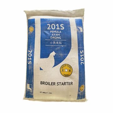 Dedak Makanan Ayam 201S Permulaan / Broiler Chicken Feed | Gold Coin | 25Kg
