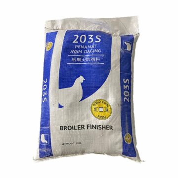 Dedak Makanan Ayam 203S Penamat / Broiler Chicken Feed | Gold Coin | 25Kg