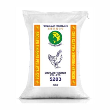 Dedak Makanan Ayam 5203 Penamat / Broiler Chicken Feed | Hasbin Jaya | 25Kg