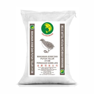 Dedak Makanan Puyuh 3113M / Quail Feed | Hasbin Jaya | 25Kg