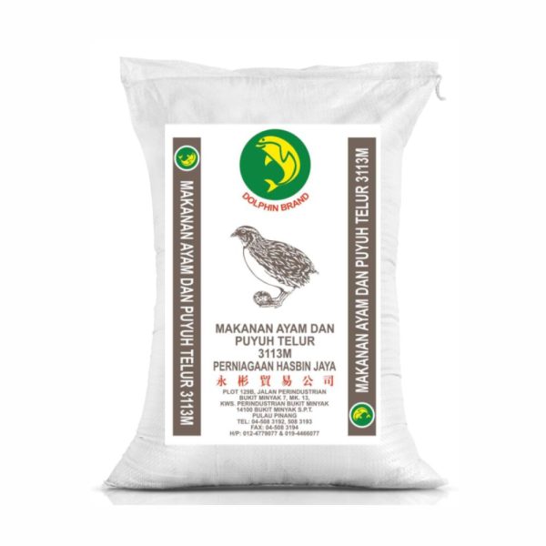 Dedak Makanan Puyuh Penelur 3113M | Hasbin Jaya | 25Kg