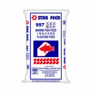 Dedak Makanan Ikan Air Masin 9974 Timbul / Floating Marine Fish Feed | Star Feedmills | 20Kg