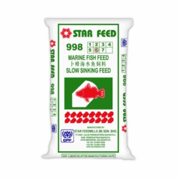 Dedak Makanan Ikan Air Masin 9986 Tenggelam / Sinking Marine Fish Feed | Star Feedmills | 25Kg