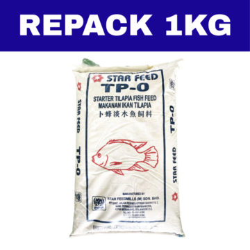 Dedak Makanan Ikan Air Tawar TP-0 Permulaan / Floating Freshwater Fish Feed | Star Feedmills | Repack 1Kg