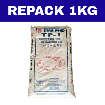 Dedak Makanan Ikan Air Tawar TP-1 Permulaan / Floating Freshwater Fish Feed | Star Feedmills | Repack 1Kg