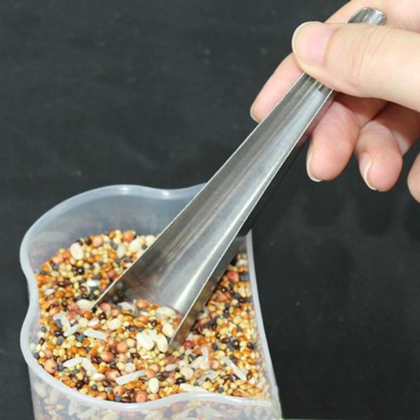 Sudu Makanan Burung Keluli Tahan Karat - Bird Feeder Stainless Steel Feeding Spoon