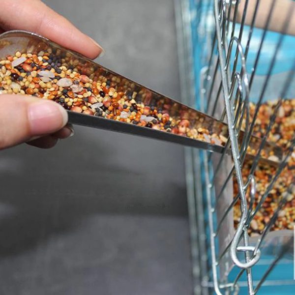 Sudu Makanan Burung Keluli Tahan Karat - Bird Feeder Stainless Steel Feeding Spoon