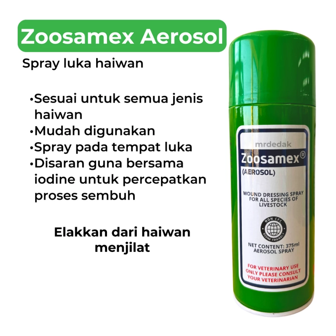 Zoosamex Original Spray | Spray Luka Ternakan 375ml