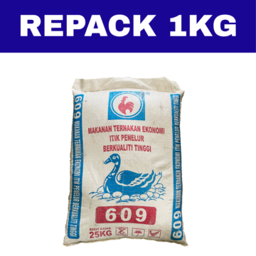 Dedak Makanan Itik Penelur 609 / Layer Duck Feed | HL Feedmills | Repack 1Kg