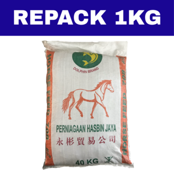 Dedak Makanan Kuda 708 / Horse Feed | Hasbin Jaya | Repack 1Kg
