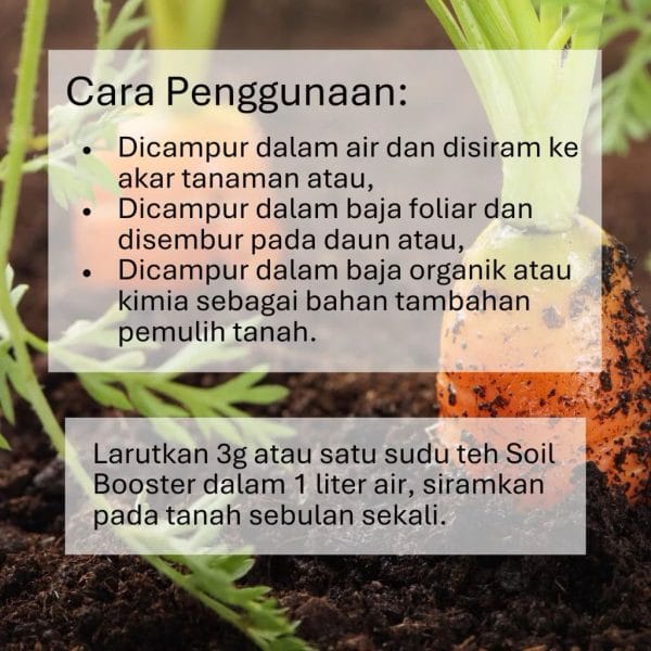 Soil Booster Activator / Baja Hitam / Penggalak Akar, Suburkan Tanah, Pulih Tanah Rosak | 200g