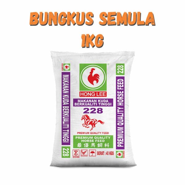 Dedak Makanan Kuda 228 / Horse Feed | HL Feedmills | Repack 1Kg