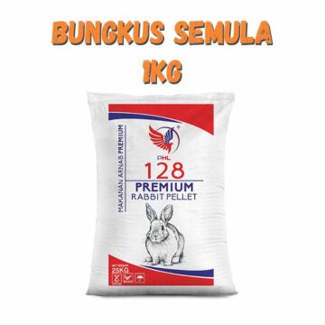 Dedak Makanan Arnab 128 / Rabbit Feed | HL Feedmills | Repack 1Kg