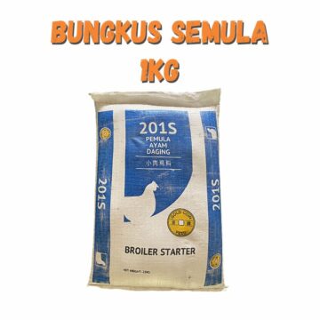 Dedak Makanan Ayam 201S Permulaan / Broiler Chicken Feed | Gold Coin | Repack 1Kg