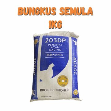 Dedak Makanan Ayam 203DP Penamat / Broiler Chicken Feed | Gold Coin | Repack 1Kg