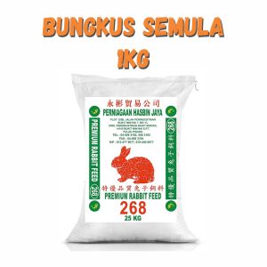 Dedak Makanan Arnab 268 / Rabbit Feed | Hasbin Jaya | Repack 1Kg