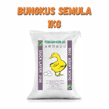 Dedak Makanan Itik Penelur 3106 / Layer Duck Feed | Hasbin Jaya | Repack 1Kg