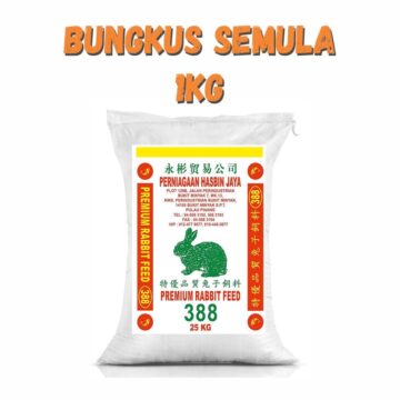 Dedak Makanan Arnab 388 / Rabbit Feed | Hasbin Jaya | Repack 1Kg