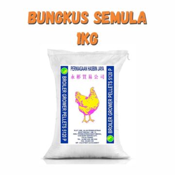 Dedak Makanan Ayam 5120P Pembesaran / Broiler Chicken Feed | Hasbin Jaya | Repack 1Kg