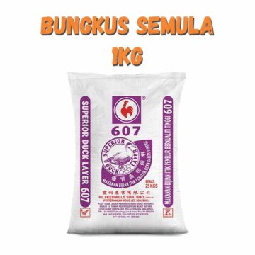 Dedak Makanan Itik Penelur 607 / Layer Duck Feed | HL Feedmills | Repack 1Kg