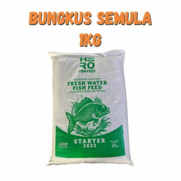 Dedak Makanan Ikan Air Tawar Hero 3833 Permulaan / Floating Freshwater Fish Feed | Palaquin | Repack 1Kg