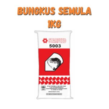 Dedak Makanan Udang Harimau 5003 / Shrimp Feed | Star Feedmills | Repack 1Kg