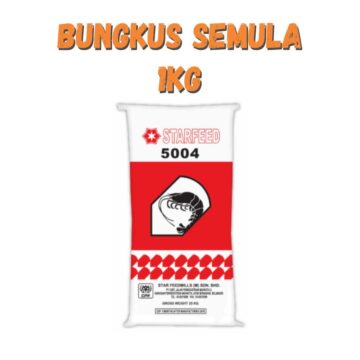 Dedak Makanan Udang Harimau 5004 / Shrimp Feed | Star Feedmills | Repack 1Kg