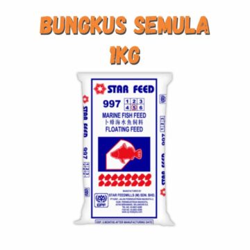 Dedak Makanan Ikan Air Masin 9975 Timbul / Floating Marine Fish Feed | Star Feedmills | Repack 1Kg