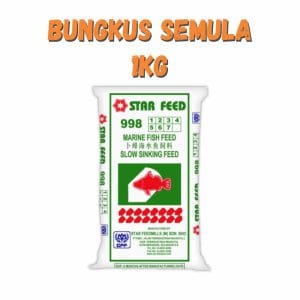Dedak Makanan Ikan Air Masin 9980P Tenggelam / Slow Sinking Marine Fish Feed | Star Feedmills | Repack 1Kg