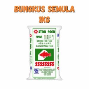 Dedak Makanan Ikan Air Masin 9981 Tenggelam / Sinking Marine Fish Feed | Star Feedmills | Repack 1Kg