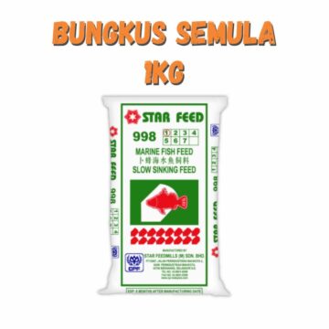 Dedak Makanan Ikan Air Masin 9981 Tenggelam / Sinking Marine Fish Feed | Star Feedmills | Repack 1Kg
