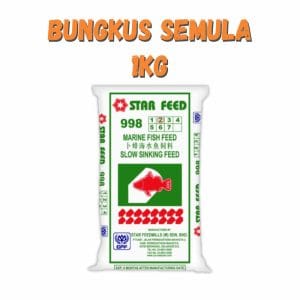 Dedak Makanan Ikan Air Masin 9982 Tenggelam / Sinking Marine Fish Feed | Star Feedmills | Repack 1Kg