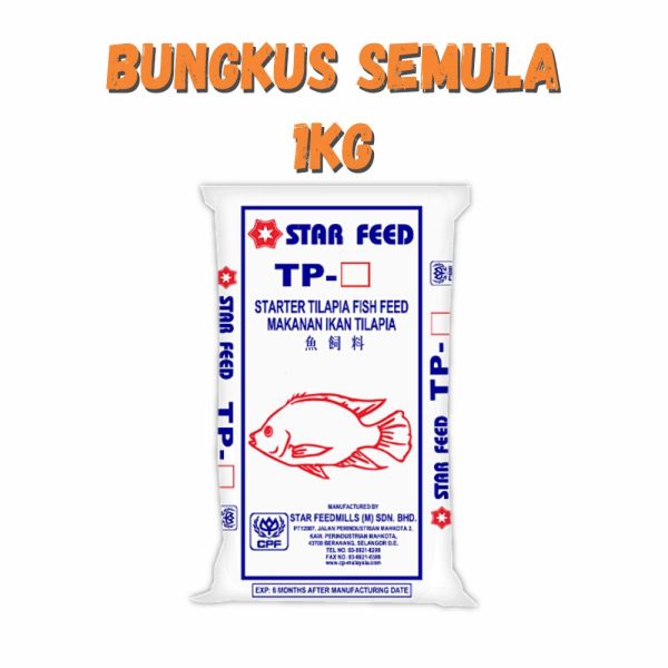 Dedak Makanan Ikan Air Tawar TP-0 Permulaan / Floating Freshwater Fish Feed | Star Feedmills | Repack 1Kg