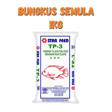 Dedak Makanan Ikan Air Tawar TP-3 Akhir / Floating Freshwater Fish Feed | Star Feedmills | Repack 1Kg