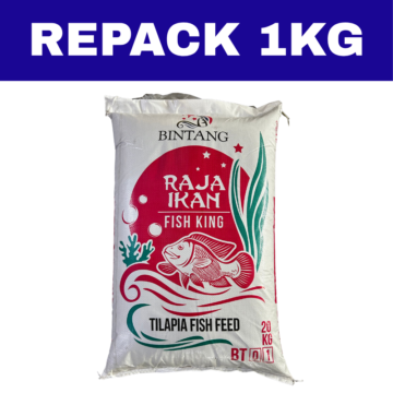 Dedak Makanan Ikan Air Tawar BT01 Permulaan / Floating Freshwater Fish Feed | Raja Ikan Bintang | Repack 1Kg
