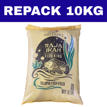 Dedak Makanan Ikan Air Tawar BTE8 Penamat / Floating Freshwater Fish Feed | Raja Ikan Bintang | Repack 10Kg