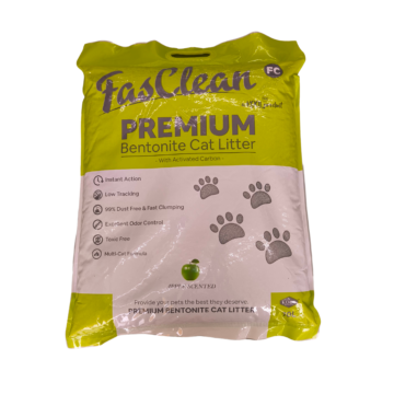 Pasir Kucing FasClean Premium Bentonite Epal / FasClean Premium Bentonite Apple | 10L
