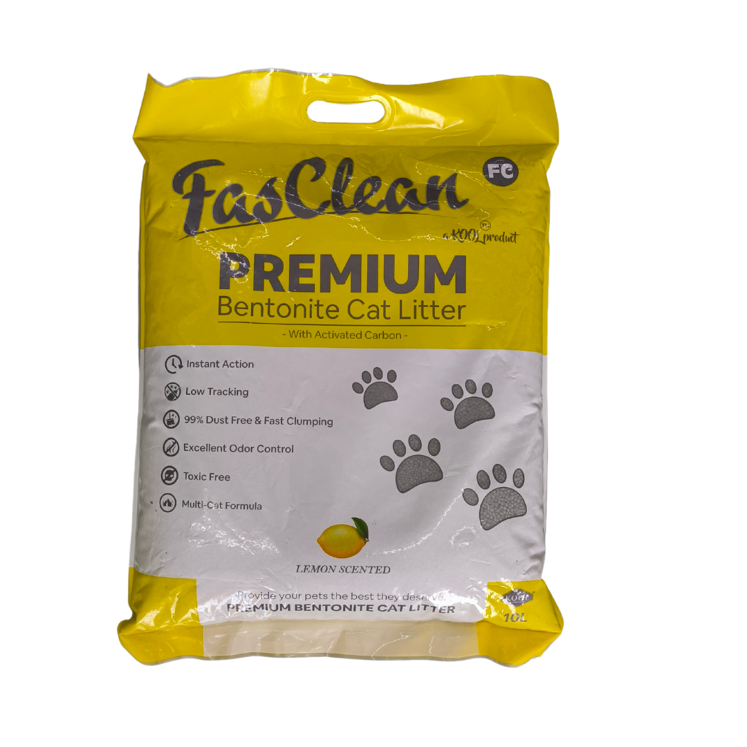 Pasir Kucing FasClean Premium Bentonite Lemon / FasClean Premium Bentonite Lemon | 10L