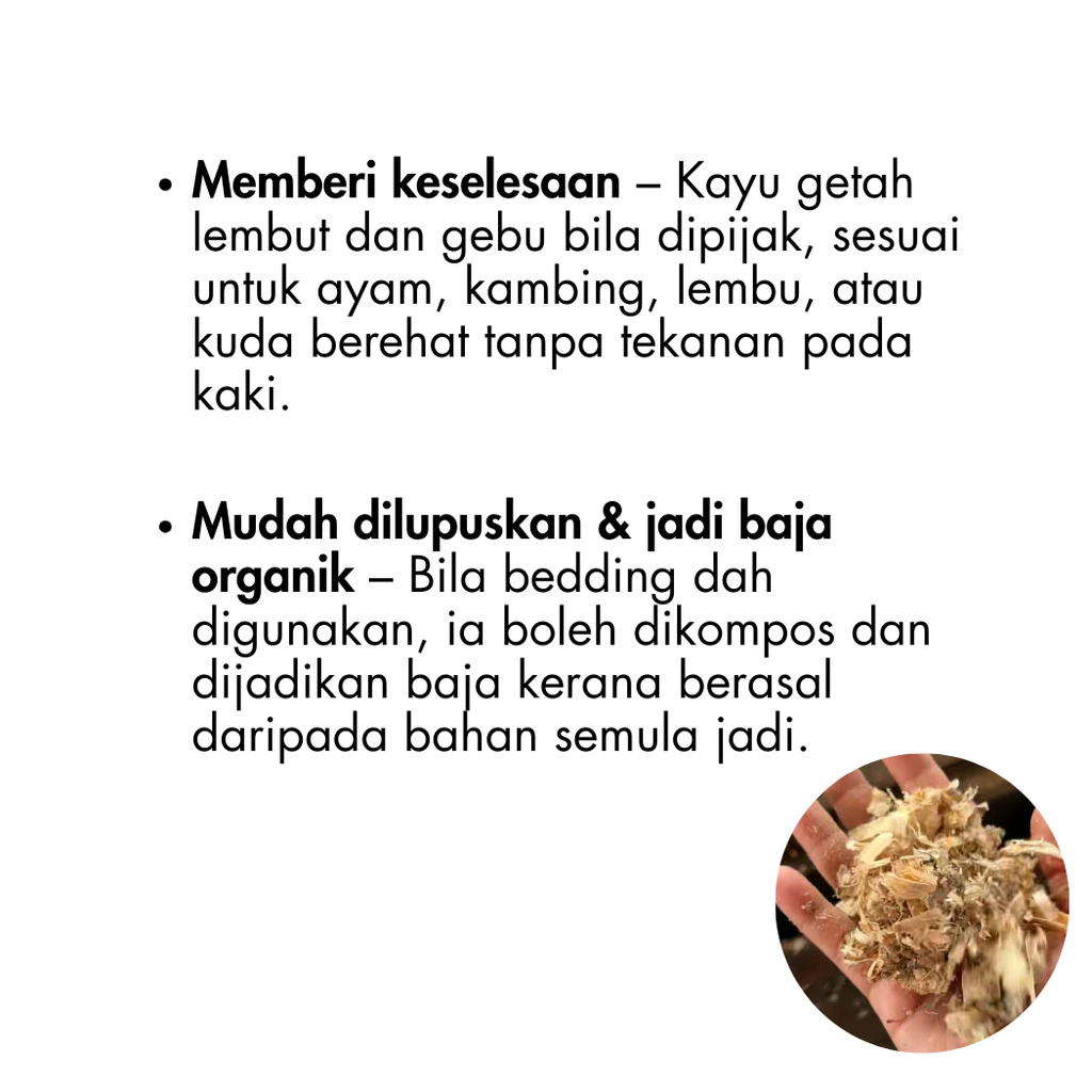 Habuk Kayu Kasar Premium Untuk Kuda / Wood Shaving For Horse | 18Kg - Image 4