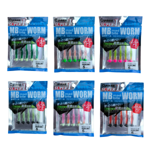 Umpan Tiruan / OPASS Mad Bite Worm with Jig Head 1.5g | 5pcs