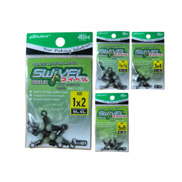 Asuka Cross Line Rolling Swivel W/ Luminous Beads 8884L