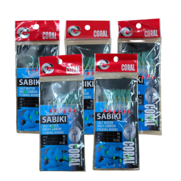 Mata Kail / Sabiki Salt Water High Carbon Fishing Hooks Coral