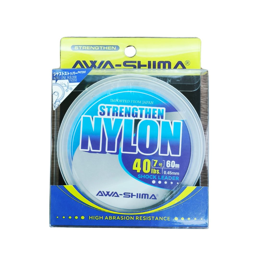Tali Pancing AWA SHIMA Strengthen Nylon Shock Leader | 60m