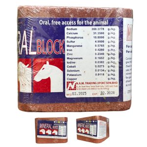 Garam Mineral Blok Merah Ternakan / Mineral Block Red For Ruminant | 2Kg, 5Kg ,10Kg