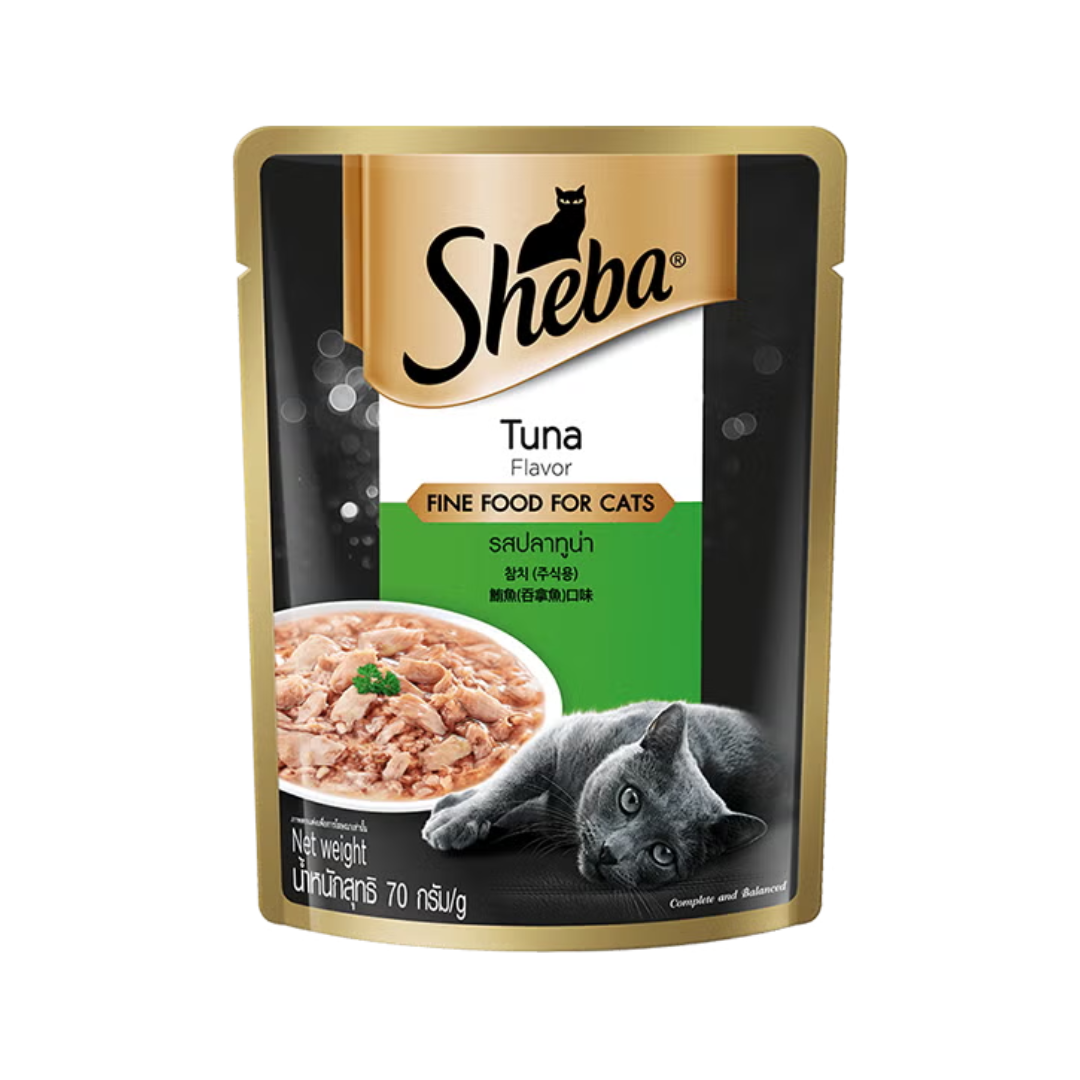 Sheba Adult Wet Cat Food Pouch / Makanan Kucing Dewasa Basah | 70g